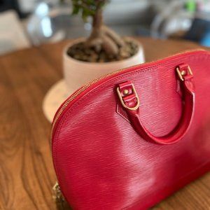 Red Louis Vuitton Alma Bag PM